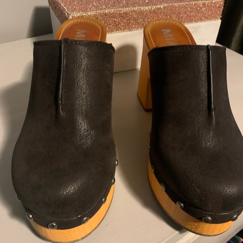 Mia clog / mule in black - worn once